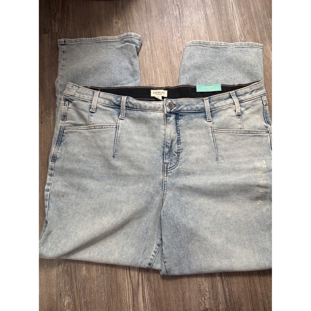 EVERFLEX Womens 24W REGULAR Fit‎ Slim Boot Jeans High Rise Stretch Light Wash